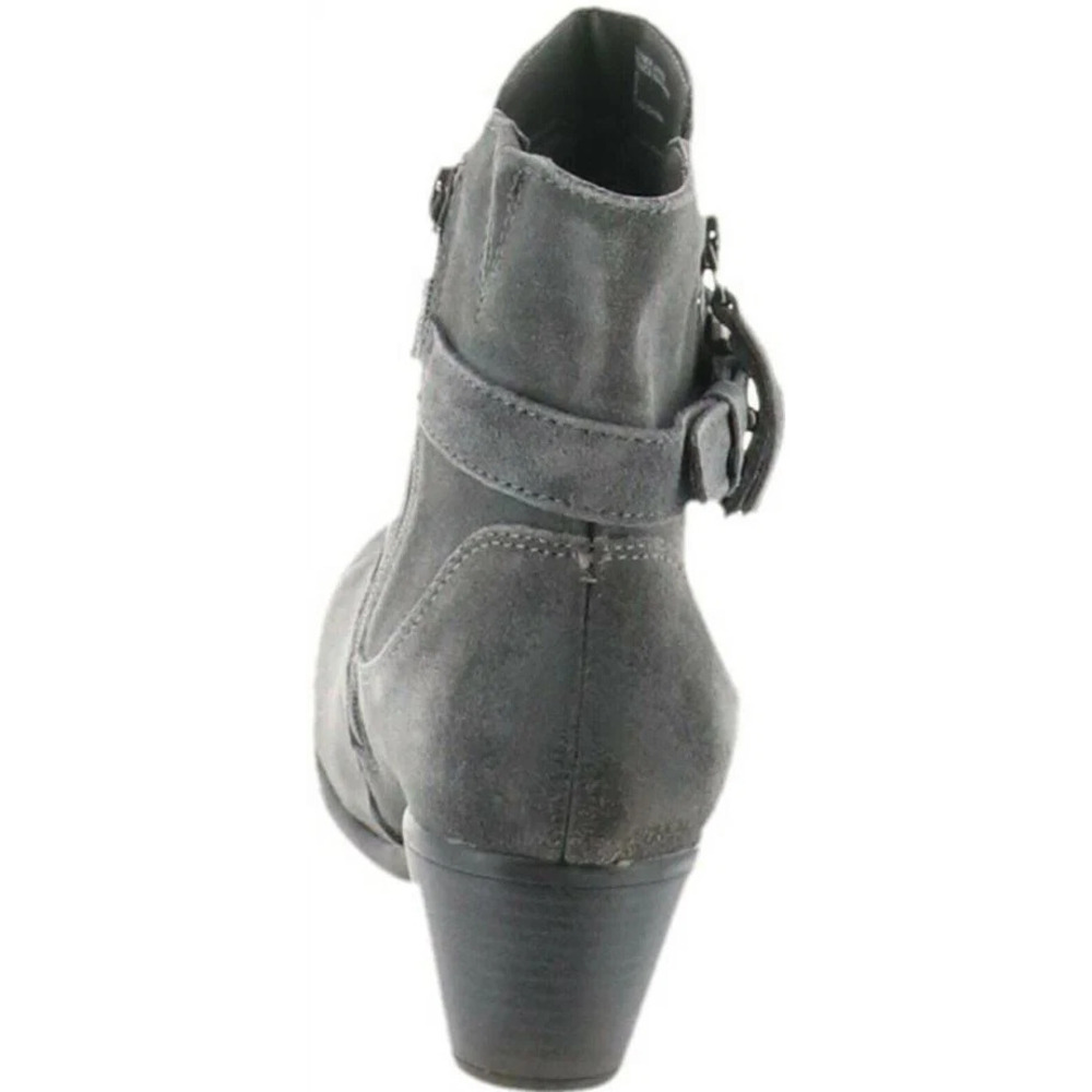 Earth Origins Suede Water Repellent Ankle Boots Tori Grey - Medium - Picture 2 of 5